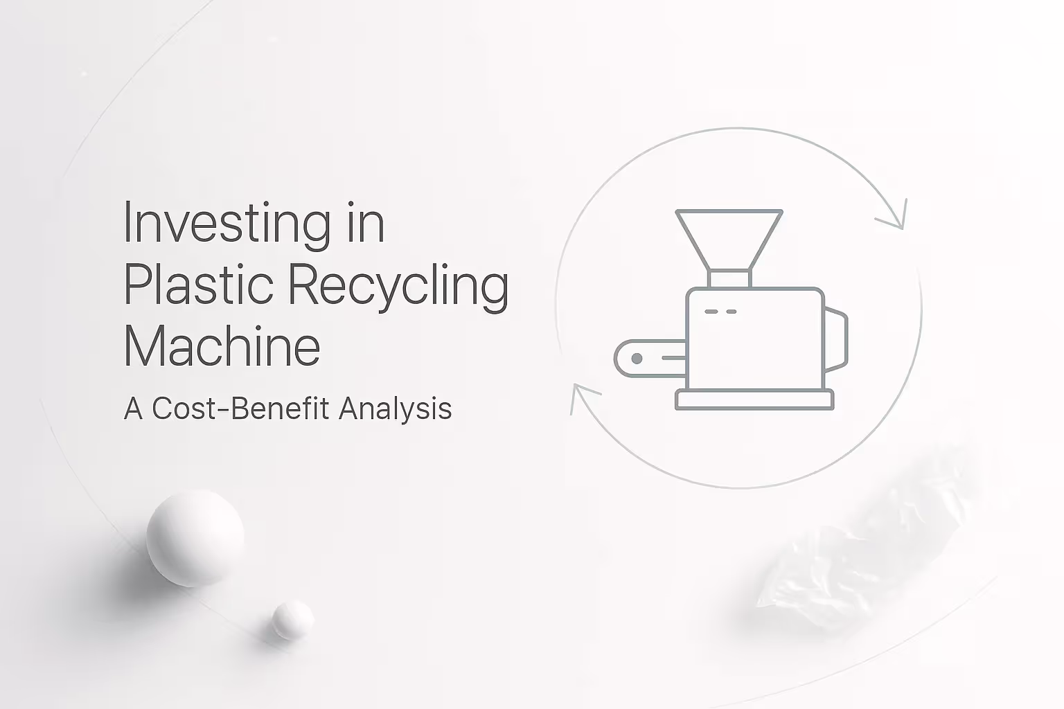 A running plastic recycling machine