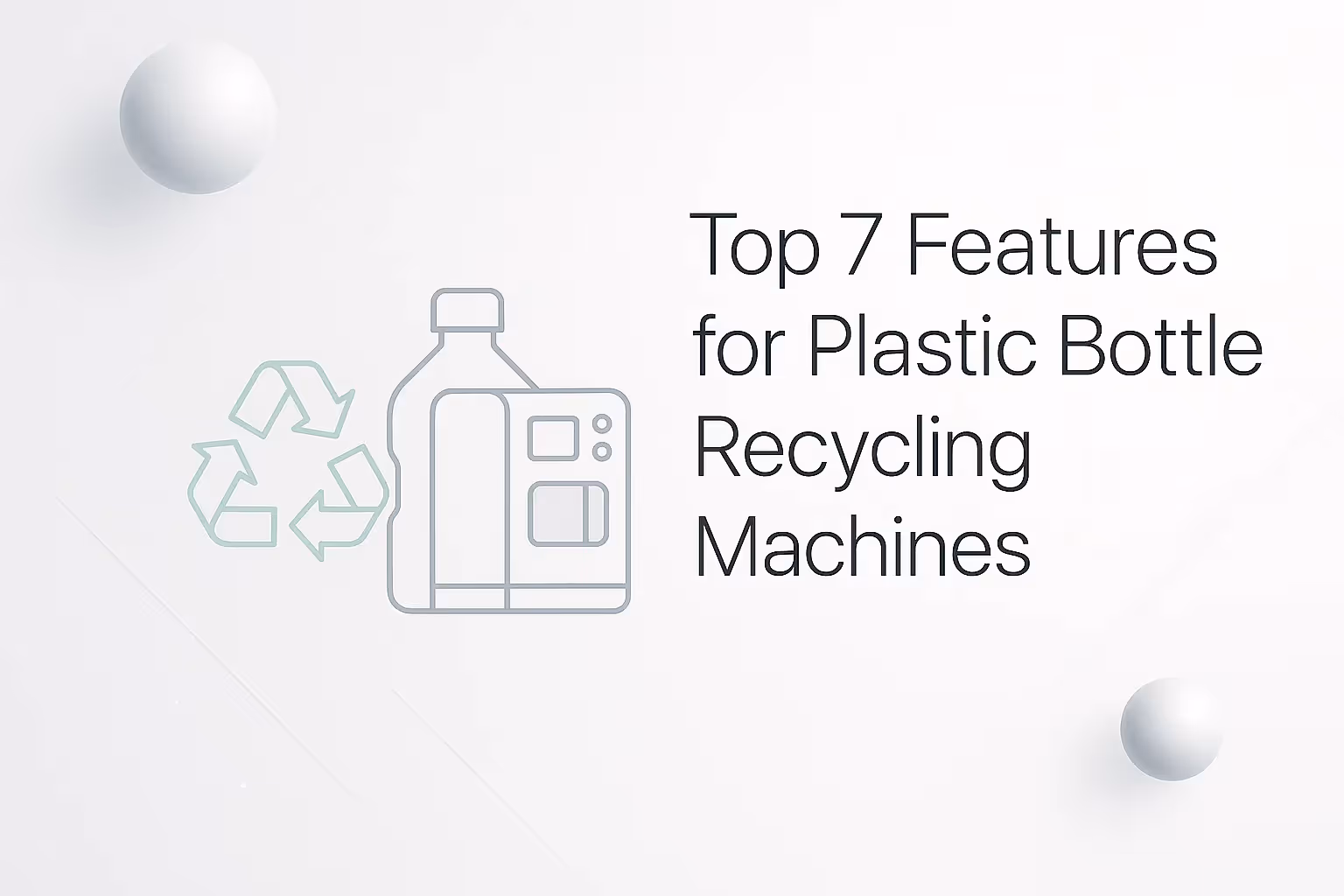 Technician inspecting plastic bottle recycling equipment